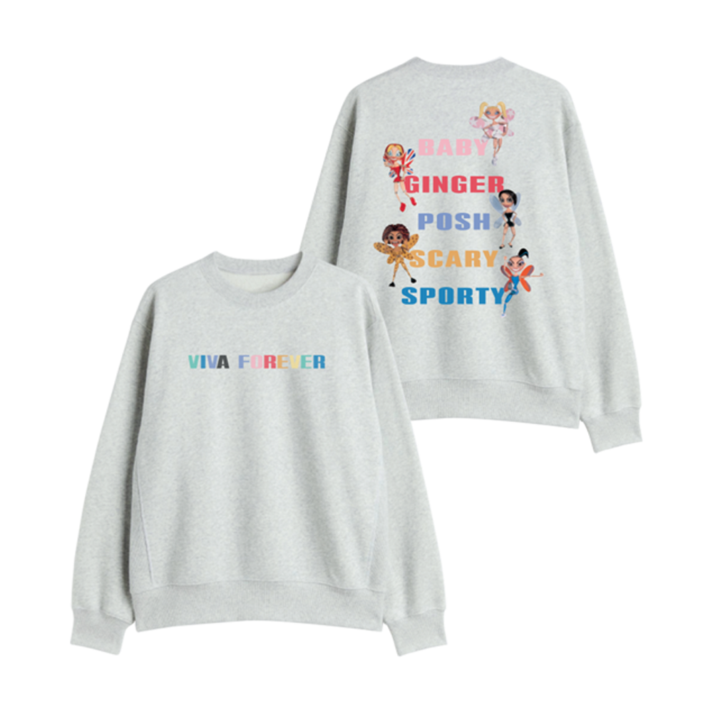 Vintage SPICE GIRLS Box offers Logo Image White Crewneck Tour Merch Sweatshirt