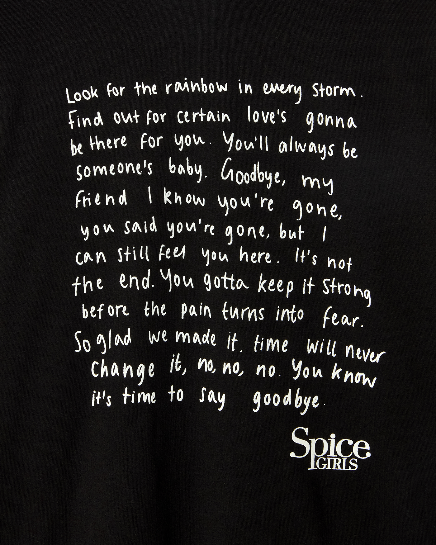 Spice Girls Goodbye Lyric Longsleeve T-Shirt 3