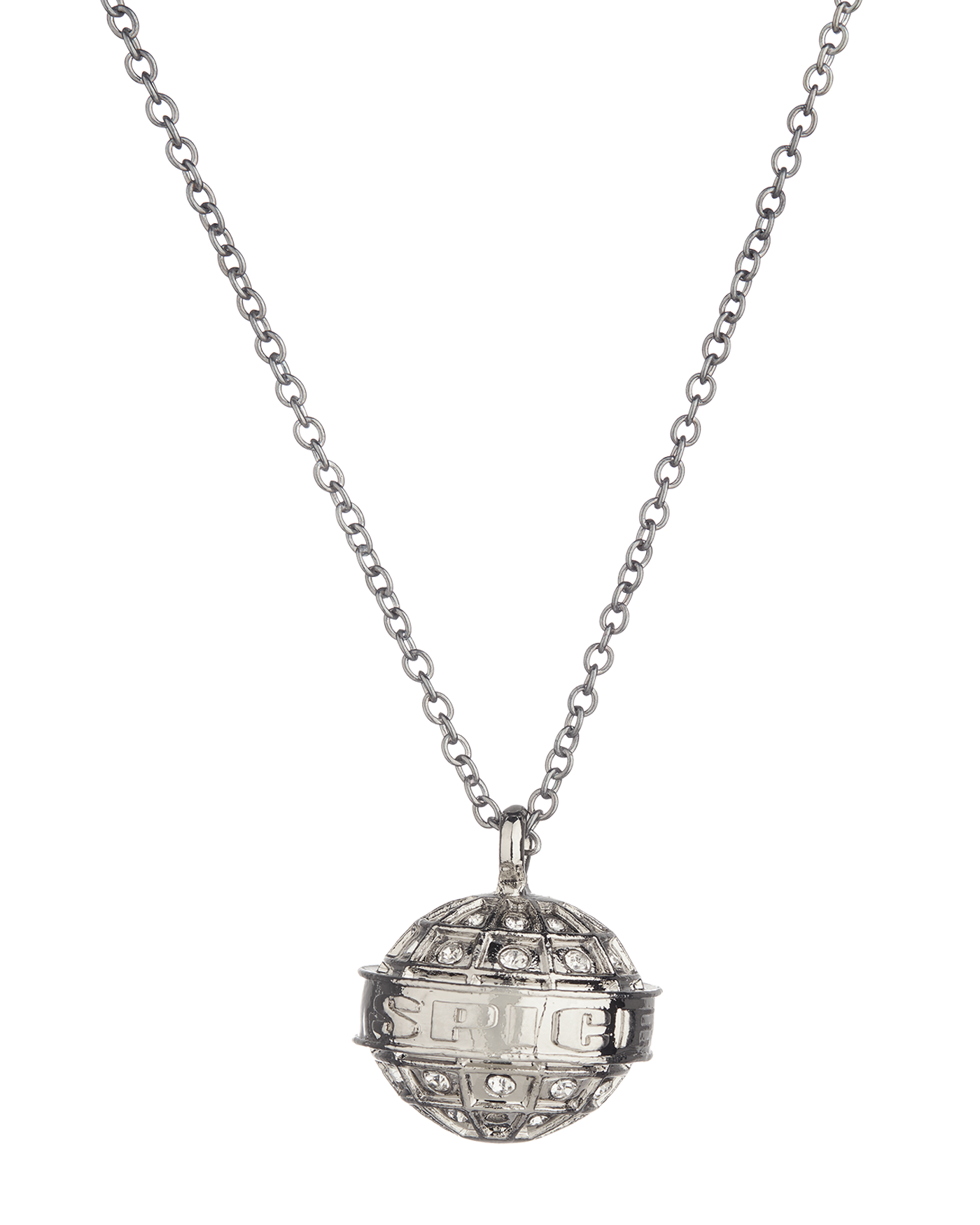 Silver Spice Girls Globe Necklace 2