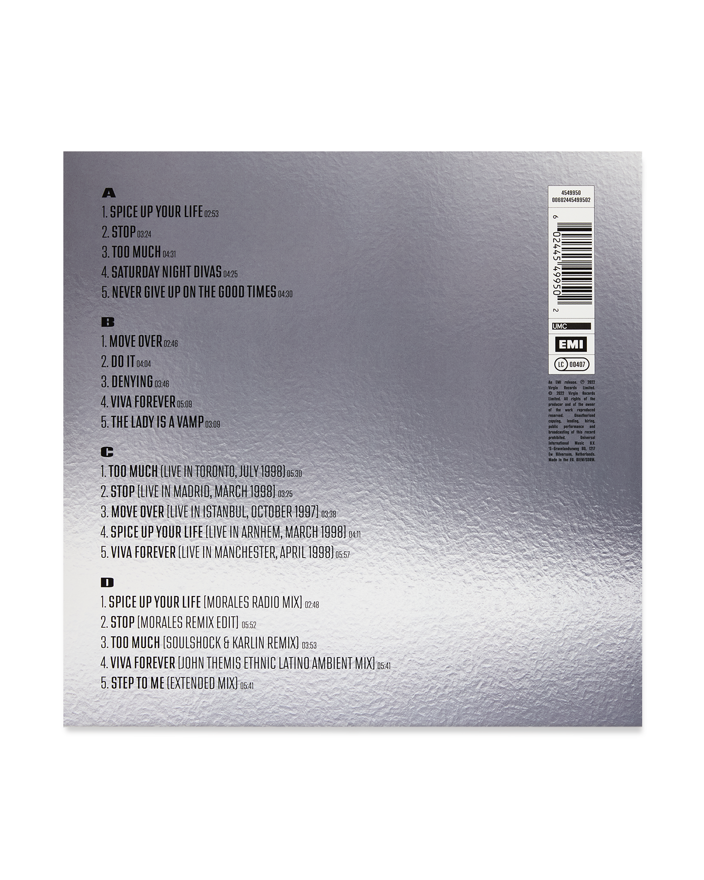 Spiceworld 25 2LP back