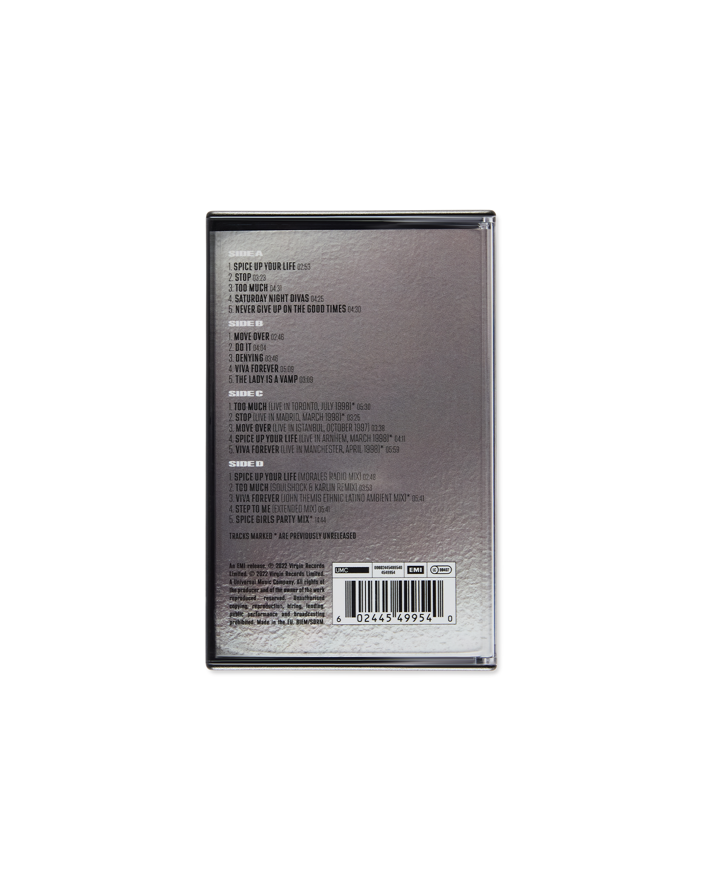 Spiceworld 25 Double Cassette back