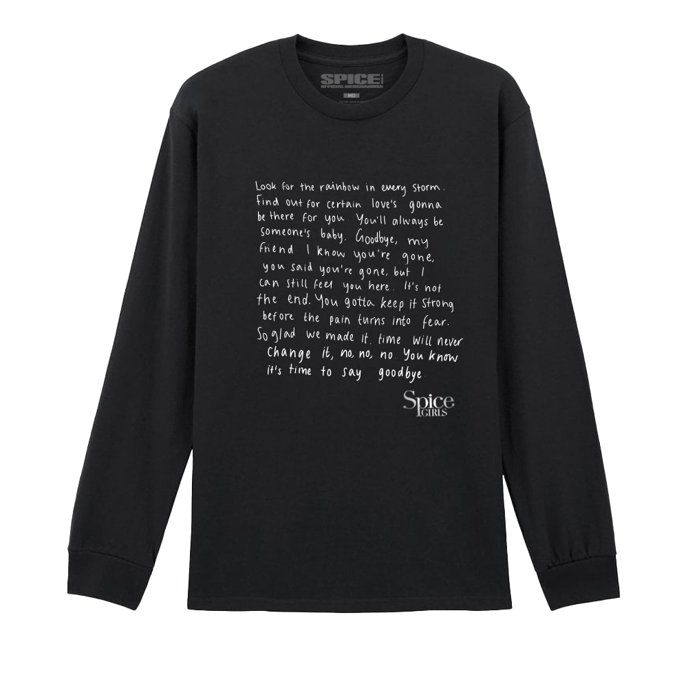 Spice Girls Goodbye Lyric Longsleeve T-Shirt