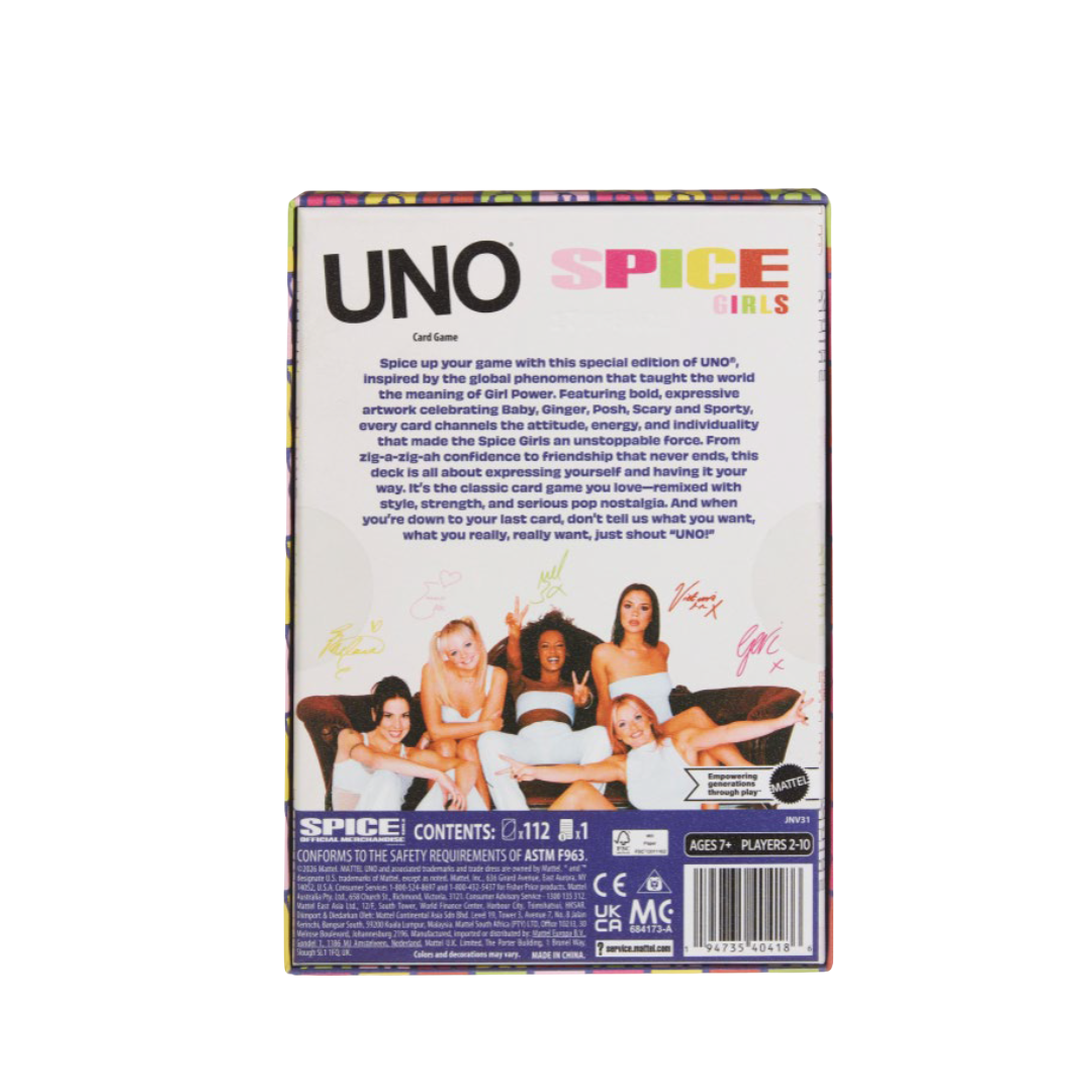 UNO Canvas Spice Girls Card Game Back